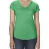 Heather Green Anvil WOMEN'S TRI-BLEND V-NECK TEE Pólók/T-Shirt