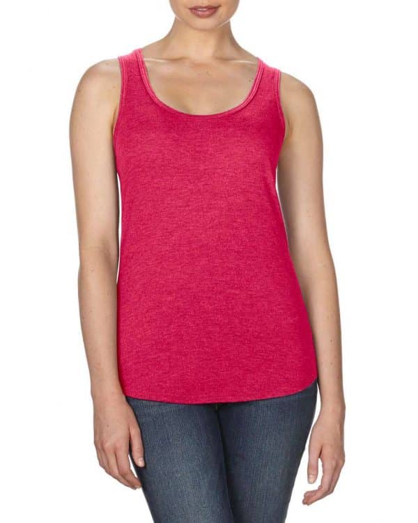 Heather Red Anvil WOMEN’S TRI-BLEND RACERBACK TANK Pólók/T-Shirt