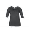 Heather Dark Grey Anvil WOMEN’S TRI-BLEND DEEP SCOOP 1/2 SLEEVE TEE Pólók/T-Shirt