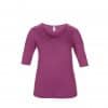 Heather Raspberry Anvil WOMEN’S TRI-BLEND DEEP SCOOP 1/2 SLEEVE TEE Pólók/T-Shirt
