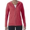 Heather Red Anvil WOMEN'S TRI-BLEND FULL-ZIP HOODED JACKET Pólók/T-Shirt