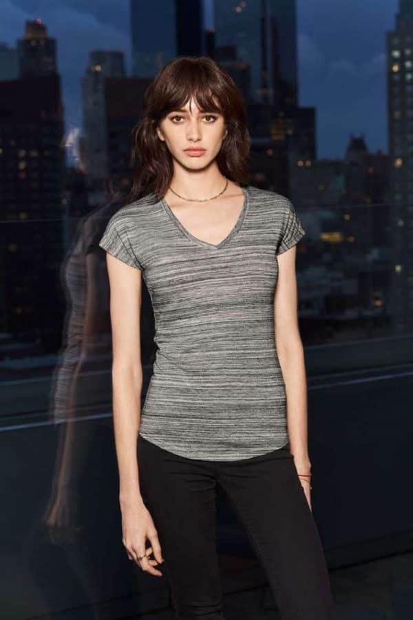 Anvil WOMEN'S TRI-BLEND V-NECK ID TEE Pólók/T-Shirt