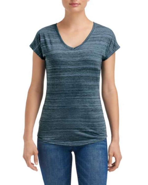 ID Orion Anvil WOMEN'S TRI-BLEND V-NECK ID TEE Pólók/T-Shirt