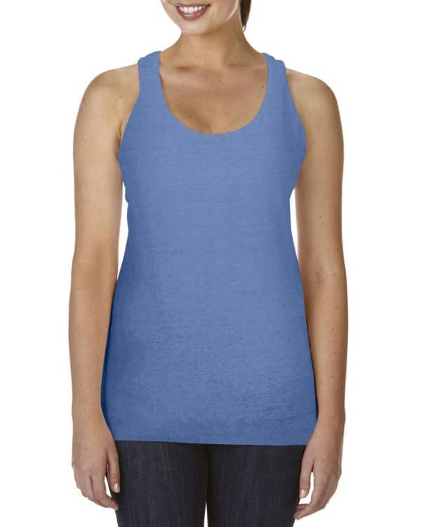 Flo Blue Comfort Colors LADIES' LIGHTWEIGHT RACERBACK TANK TOP Pólók/T-Shirt