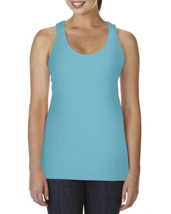 Lagoon Blue Comfort Colors LADIES' LIGHTWEIGHT RACERBACK TANK TOP Pólók/T-Shirt