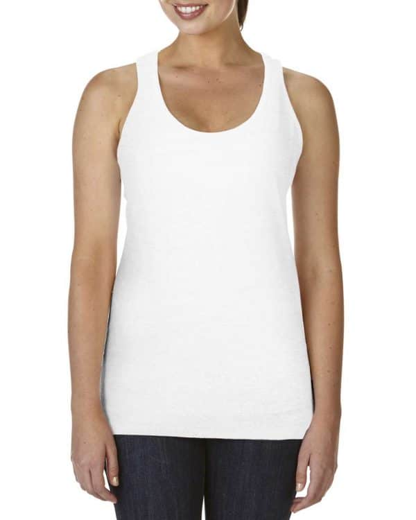 White Comfort Colors LADIES' LIGHTWEIGHT RACERBACK TANK TOP Pólók/T-Shirt