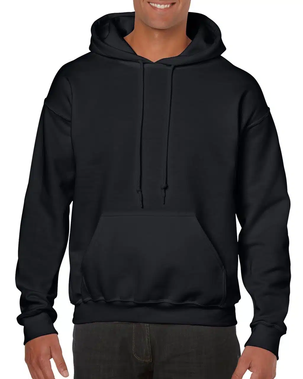 Black Gildan HEAVY BLEND™ ADULT HOODED SWEATSHIRT Pulóverek