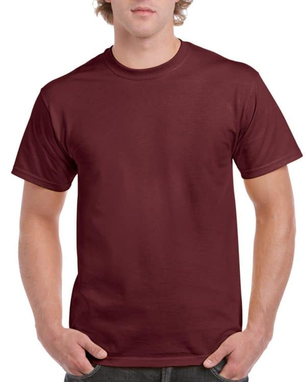 Maroon Gildan ULTRA COTTON™ ADULT T-SHIRT Pólók/T-Shirt