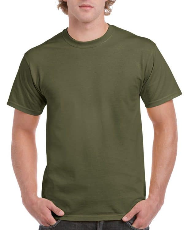 Military Green Gildan ULTRA COTTON™ ADULT T-SHIRT Pólók/T-Shirt