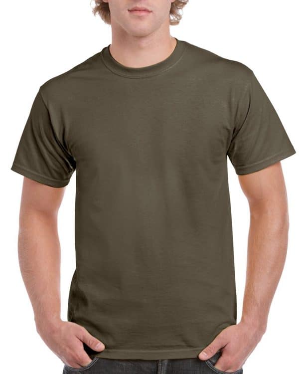 Olive Gildan ULTRA COTTON™ ADULT T-SHIRT Pólók/T-Shirt