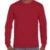 Cardinal Red Gildan ULTRA COTTON™ ADULT LONG SLEEVE T-SHIRT Pólók/T-Shirt