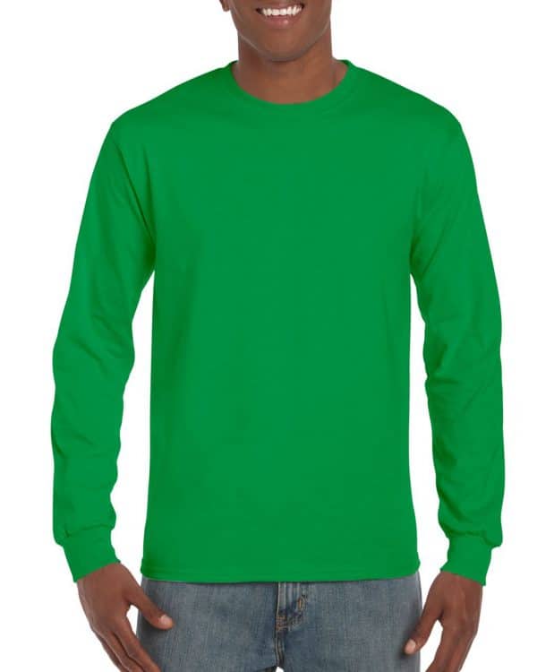 Irish Green Gildan ULTRA COTTON™ ADULT LONG SLEEVE T-SHIRT Pólók/T-Shirt