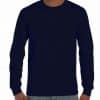 Navy Gildan ULTRA COTTON™ ADULT LONG SLEEVE T-SHIRT Pólók/T-Shirt