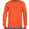 Orange Gildan ULTRA COTTON™ ADULT LONG SLEEVE T-SHIRT Pólók/T-Shirt