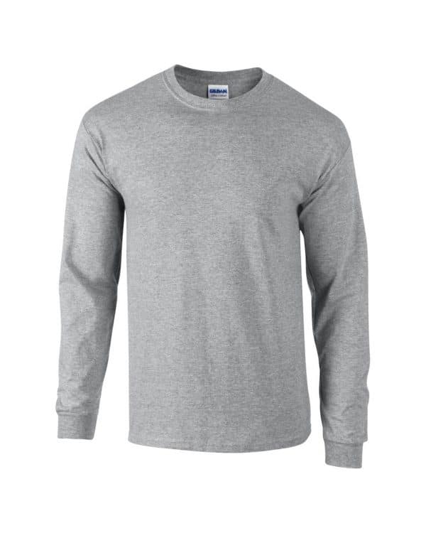 Sport Grey Gildan ULTRA COTTON™ ADULT LONG SLEEVE T-SHIRT Pólók/T-Shirt