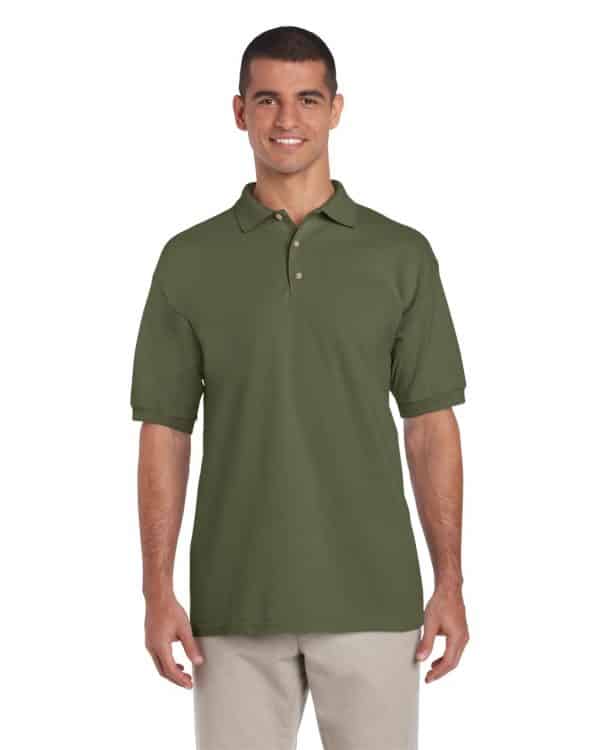 Military Green Gildan ULTRA COTTON™ ADULT PIQUE POLO SHIRT Galléros pólók