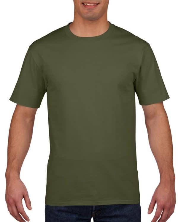 Military Green Gildan PREMIUM COTTON® ADULT T-SHIRT Pólók/T-Shirt