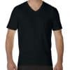 Black Gildan PREMIUM COTTON® ADULT V-NECK T-SHIRT Pólók/T-Shirt