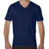 Navy Gildan PREMIUM COTTON® ADULT V-NECK T-SHIRT Pólók/T-Shirt