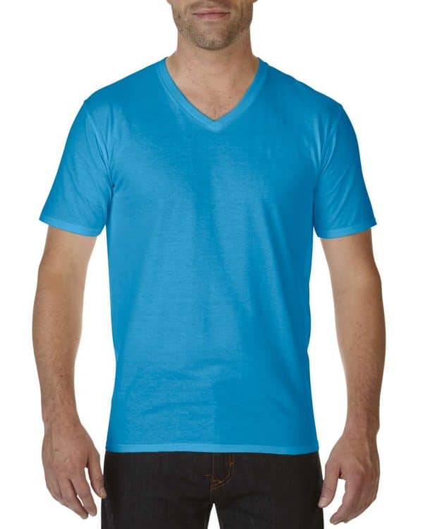 Sapphire Gildan PREMIUM COTTON® ADULT V-NECK T-SHIRT Pólók/T-Shirt