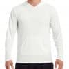 White Gildan PERFORMANCE® ADULT HOODED T-SHIRT Sport