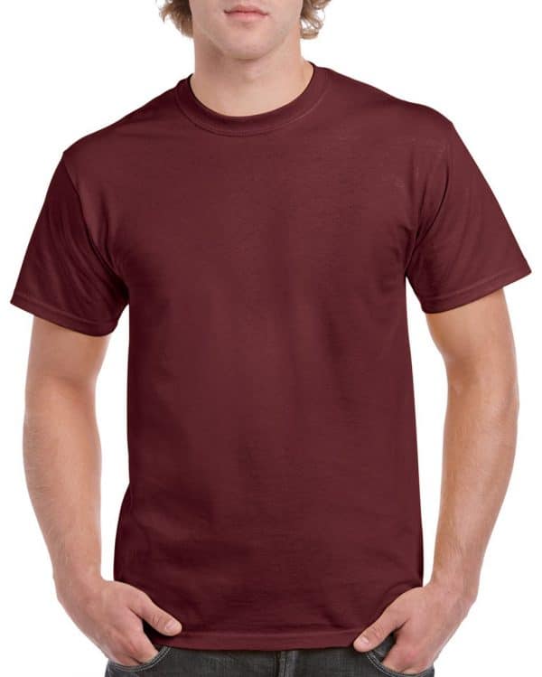 Maroon Gildan HEAVY COTTON™ ADULT T-SHIRT Pólók/T-Shirt