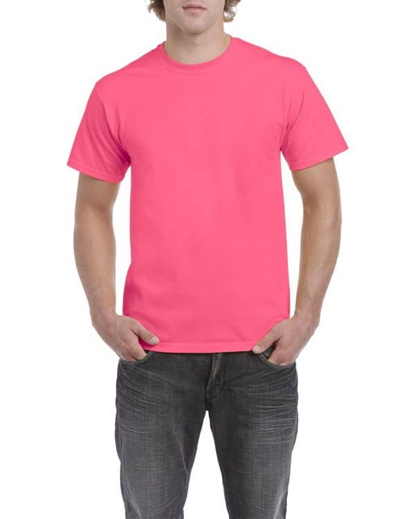 Safety Pink Gildan HEAVY COTTON™ ADULT T-SHIRT Pólók/T-Shirt