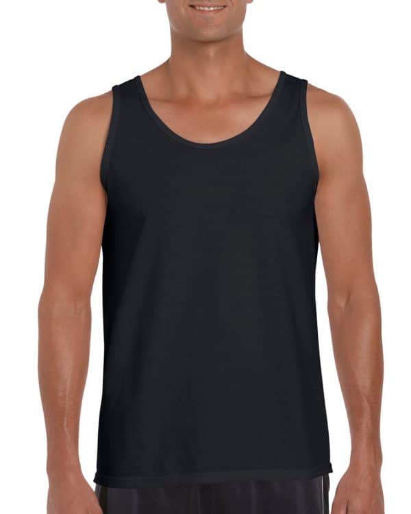 Black Gildan SOFTSTYLE® ADULT TANK TOP Pólók/T-Shirt