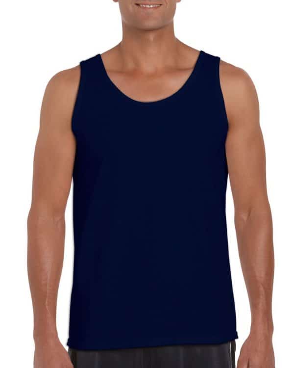 Navy Gildan SOFTSTYLE® ADULT TANK TOP Pólók/T-Shirt