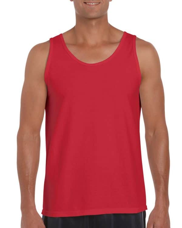 Red Gildan SOFTSTYLE® ADULT TANK TOP Pólók/T-Shirt