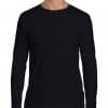 Black Gildan SOFTSTYLE® ADULT LONG SLEEVE T-SHIRT Pólók/T-Shirt