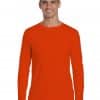 Orange Gildan SOFTSTYLE® ADULT LONG SLEEVE T-SHIRT Pólók/T-Shirt