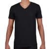 Black Gildan SOFTSTYLE® ADULT V-NECK T-SHIRT Pólók/T-Shirt