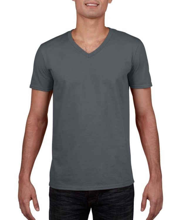 Charcoal Gildan SOFTSTYLE® ADULT V-NECK T-SHIRT Pólók/T-Shirt