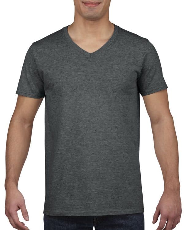 Dark Heather Gildan SOFTSTYLE® ADULT V-NECK T-SHIRT Pólók/T-Shirt