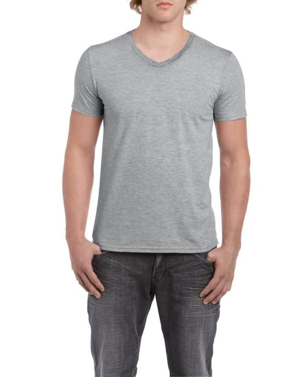 RS Sport Grey Gildan SOFTSTYLE® ADULT V-NECK T-SHIRT Pólók/T-Shirt