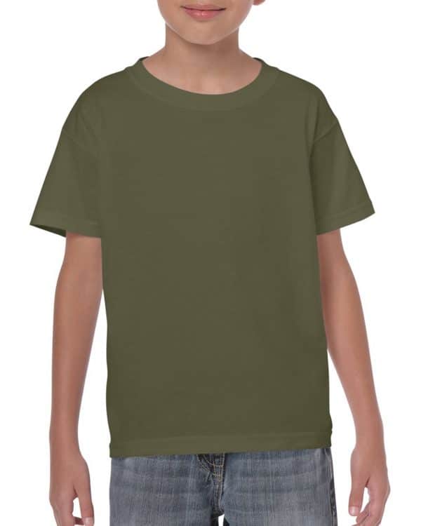Military Green Gildan HEAVY COTTON™ YOUTH T-SHIRT Gyermek ruházat