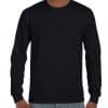 Black Gildan HAMMER ADULT LONG SLEEVE T-SHIRT Pólók/T-Shirt