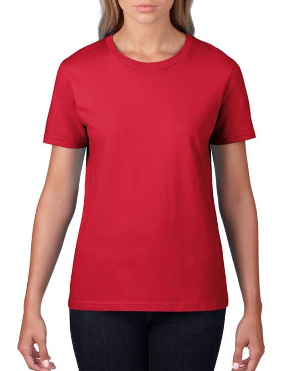 Red Gildan PREMIUM COTTON® LADIES' T-SHIRT Pólók/T-Shirt