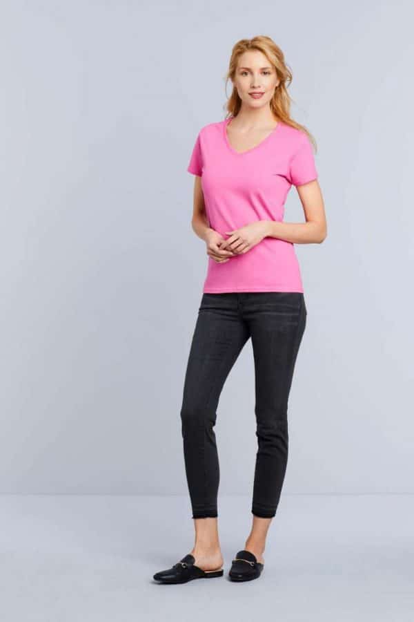 Gildan PREMIUM COTTON® LADIES' V-NECK T-SHIRT Pólók/T-Shirt