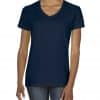 Navy Gildan PREMIUM COTTON® LADIES' V-NECK T-SHIRT Pólók/T-Shirt