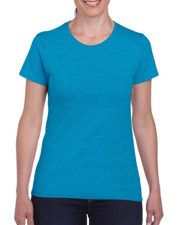 Heather Sapphire Gildan HEAVY COTTON™  LADIES' T-SHIRT Pólók/T-Shirt