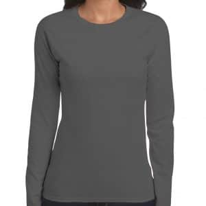 Charcoal Gildan SOFTSTYLE® LADIES' LONG SLEEVE T-SHIRT Pólók/T-Shirt