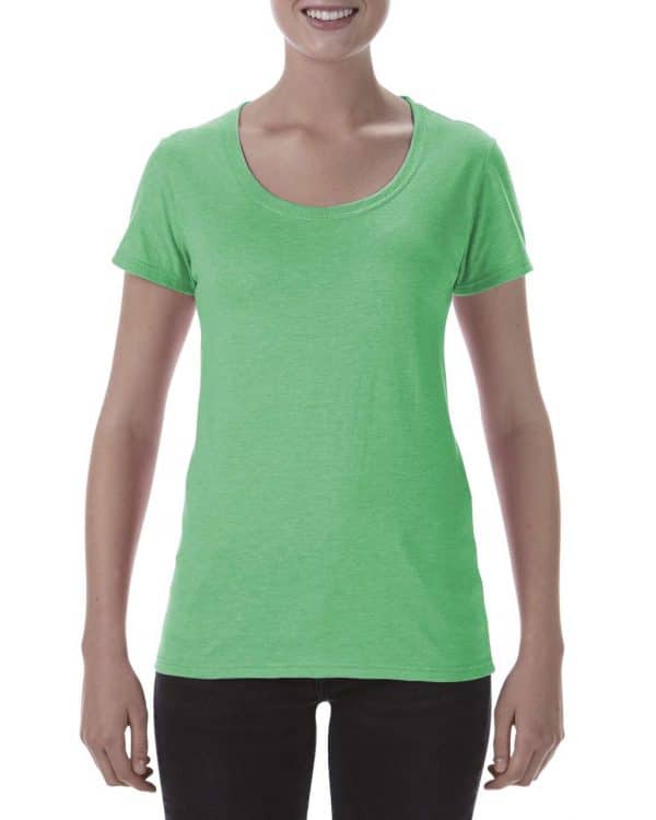 Heather Irish Green Gildan SOFTSTYLE® LADIES' DEEP SCOOP T-SHIRT Pólók/T-Shirt