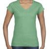Heather Irish Green Gildan SOFTSTYLE® LADIES' V-NECK T-SHIRT Pólók/T-Shirt