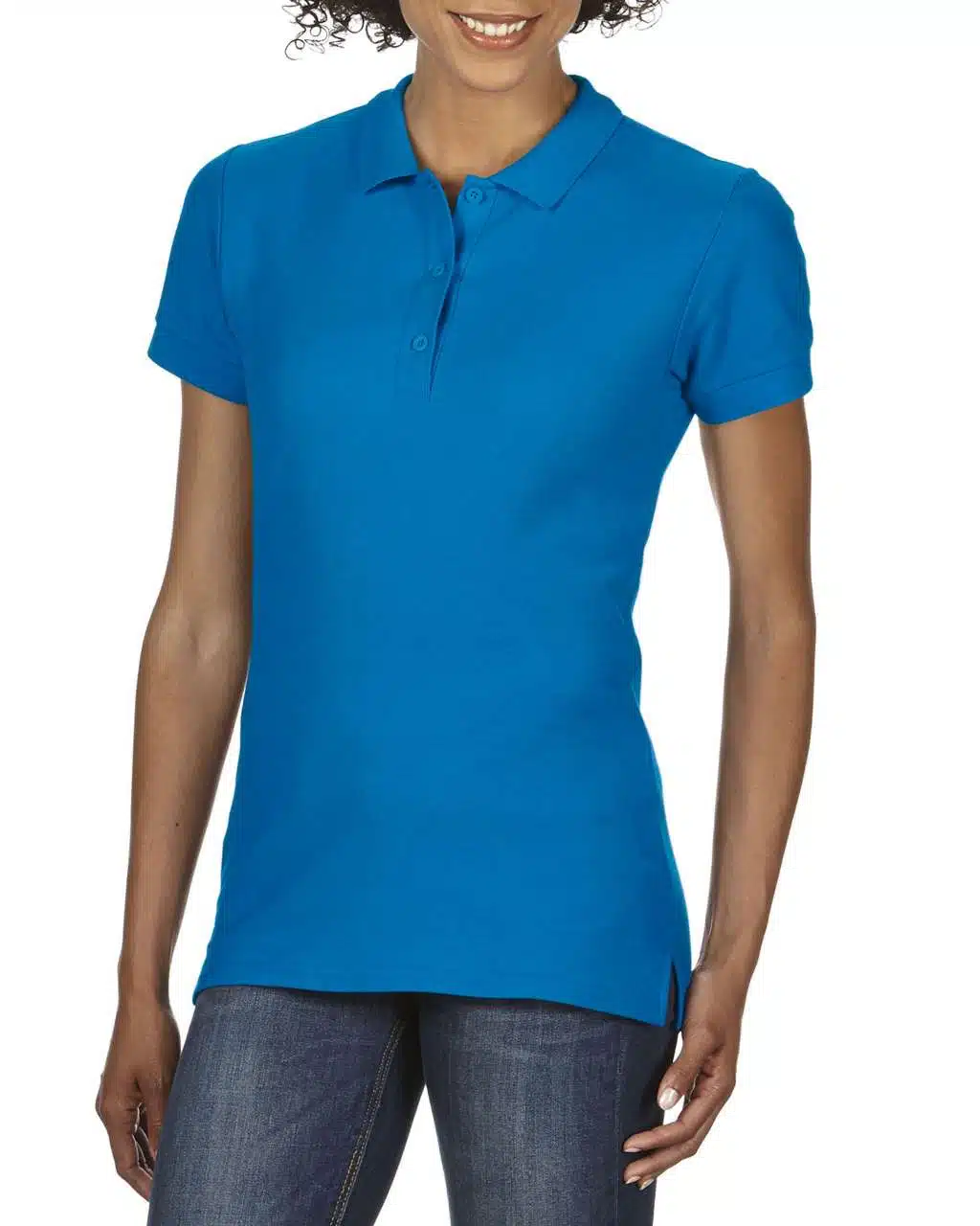 Sapphire Gildan PREMIUM COTTON® LADIES' DOUBLE PIQUÉ POLO Galléros pólók