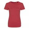 Heather Red Just Ts GIRLIE TRI-BLEND T Pólók/T-Shirt
