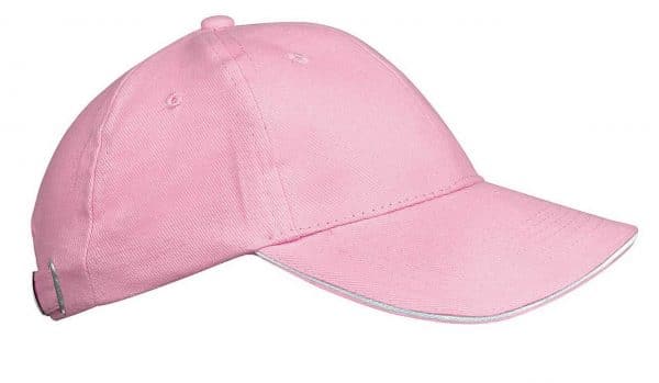 Pink/White K-UP ORLANDO KIDS - KIDS' 6 PANEL CAP Gyermek ruházat