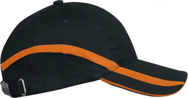 Black/Orange K-UP TEAM - 6 PANEL TWO-TONE CAP Sapkák