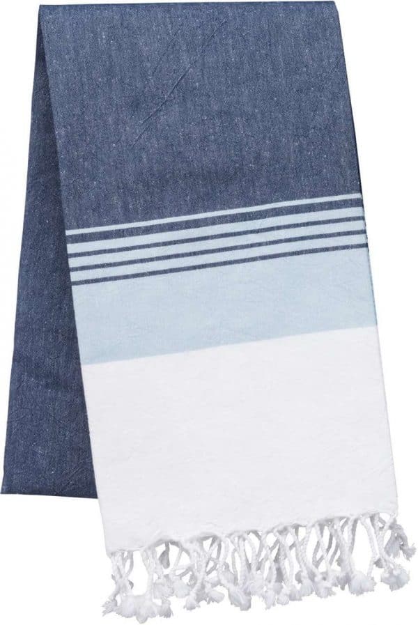 Striped Denim/Sky Blue Kariban STRIPED FOUTA Törölközõk